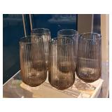 Lot of (5) 7-1/4" Glass Table Vases