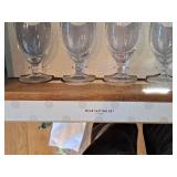 Lot of (2) Wine Tasting Sets - Glasses and Wooden Serving Tray 5-piece