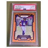 Jordan Addison PSA 10 Gem Mint 2023 Prizm Orange Lazer #368 Football Card