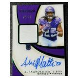 Alexander Mattison RPA  /14 2019 Immaculate Collection #130, numbered 02/14, Minnesota Vikings Football Card