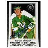 Henry Boucha Signed / Auto Minnesota North Stars Hockey Card Photo