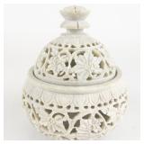 Novica Hand Carved Soapstone Jar with Lid from India