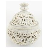 Novica Hand Carved Soapstone Jar with Lid from India