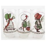 HOLLY HOBBIE Set of 6 ***COCA-COLA*** Limited Edition Christmas Glasses