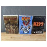 Set of 3 KISS Comic Books Including Dynamite KISS Vampirella, IDW KISS Kids and KISS Special Wizard Edition