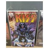 4 IDW KISS Dressed to Kill Part 1 Comic Books #1 CVR RI-A, #1 CVR B and #1 CVR A and KISS Issue #1 CVR RE