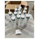 12- 10.3OZ TUBES OF 100% SILICONE RUBBER ADHESIVE SEALANT