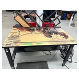 60"WX36"DX 36"H STEEL DESK W/ LAMINATE TOP W/ CUSTOM PRINT