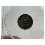 1853 ANACS Seated Liberty Silver Dime w/ Arrows