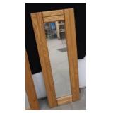 3 WOODEN FRAMED MIRRORS