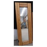 3 WOODEN FRAMED MIRRORS