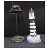 SOLAR LIGHTED LIGHTHOUSE - VINTAGE STANDING ASH TRAY