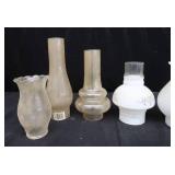 ASSORTMENT OF DIFFERENT LAMP/LANTERN GLASS TOPS