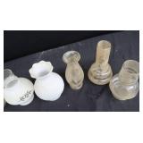 ASSORTMENT OF DIFFERENT LAMP/LANTERN GLASS TOPS