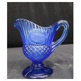 VINTAGE COBALT BLUE HANDBLOWN GLASS ART AND MORE