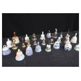 COLLECTION OF PORCELAIN OR CHINA BELLS