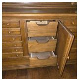 Solid Oak Virginia House Bureau with Mirror