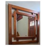 Large Oak Surrounded Wall Mirror