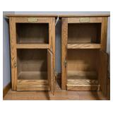 Pair of White Clad Oak Bedside Tables