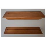 Pair of Wooden Floating Wall Shelves