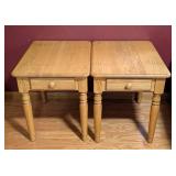 Pair of Oak Side Tables