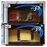 (2) Maisto Special Edition Die Cast Model Cars - 1:26 1965 Buick Riviera Gran Sport and 1:24 1965 Chevrolet Malibu SS