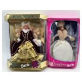 Set of 2 Special Edition Barbie Dolls - Happy Holidays & Winter Evening