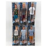 Collection of 6 Ken Fashionistas Dolls Assortment