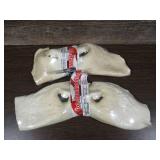 Lot of 2 NOT RAWHIDE BEEF SNOUT XL