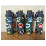 Set of 4 - Rugby Travel Water Bottle 18 oz. Stainless BPA Free