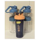 3 Piece Bottle Set - 1 Blender Bottle and 2 Large 1.5L Water Jugs