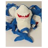 Set of 3 - Plush Shark Back Pack  - About 12" Long - Set of 3