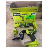 RYOBI PCL1221K1SB ONE+ 18V Cordless 2-Tool Combo Kit with 3/8 in. Drill, Multi-Tool and Charger - D80