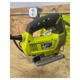 RYOBI Lot of Corded Tools - JS481LGD Jigsaw, CSB125 Circular Saw, AG4031G Grinder - C197