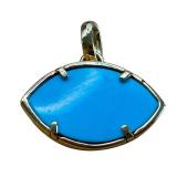 14k Gold Evil Eye Pendant