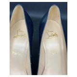 Christian Louboutin Navy Blue Pumps - Size 38 1/2