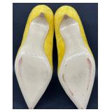 Manolo Blahnik Yellow Suede Shoes - Size 37 1/2