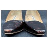 Manolo Blahnik Tortoise Shell Patent Leather Pumps - Size 37 1/2"