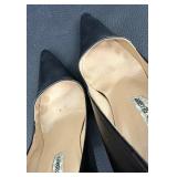 Manolo Blahnik Black Leather Pumps - Size 38