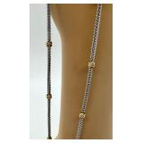 14k White and Yellow Gold Italian Necklace