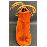 Kelle Pollock Burnt Orange Suede and Leather Shoulder Bag