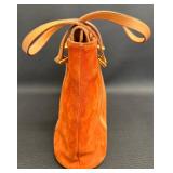 Kelle Pollock Burnt Orange Suede and Leather Shoulder Bag