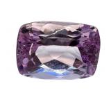 8.75 Carat Extra Fine Super Dark Kunzite Cushion Cut Loose Gemstone