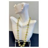 Lovely Faceted Yellow Beaded Necklace