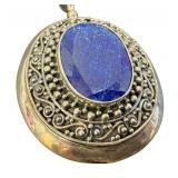 Sterling Silver Lapis Pendant