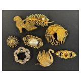 Assorted Vintage Brooches