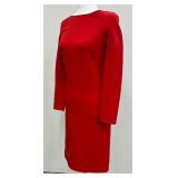 Radiant Red Micheal Kors Long Sleeved Dress