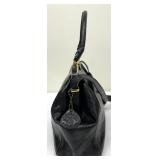 Nice Black Oroton Australia Bag - Clasp Frame Crossbody Purse with Gold Accents