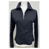 Awesome Lightweight Black Cotton Mix Zip Up