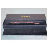 Stauer Red Gemstone Bracelet in Original Box